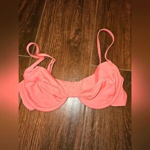 MICHAEL KORS PINK BIKINI TOP SZ SMALL gold hardware